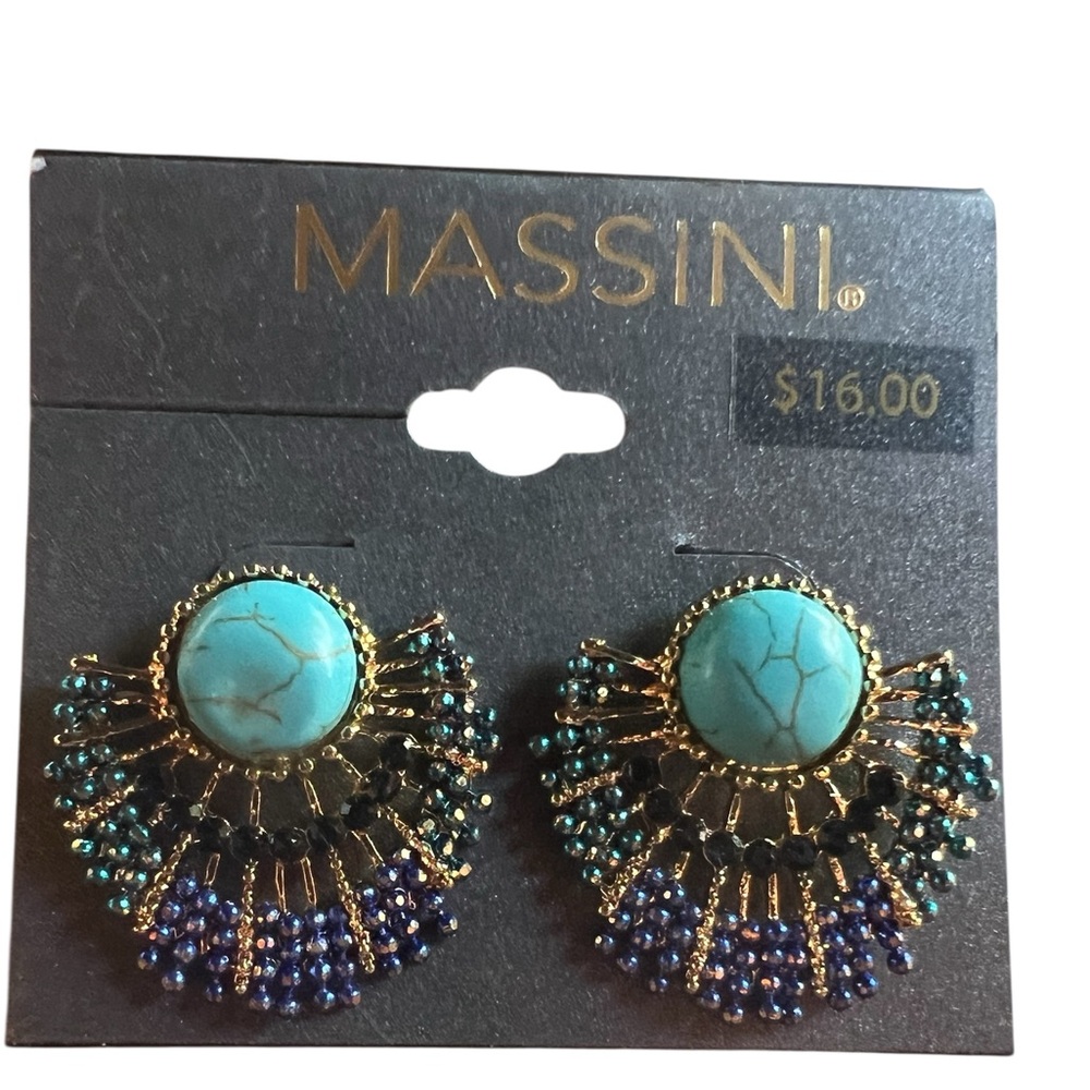 New MASSINI Minty Fresh Boho Earrings